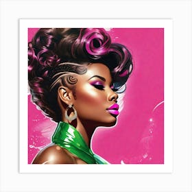 Portrait Of A Black Woman Art Print