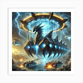 Storm Chariot Transports Energy Shield Reinforcement Art Print