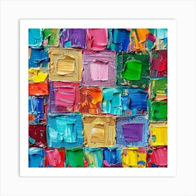 Colorful Squares 1 Art Print