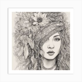 Bohemian Girl 1 Art Print