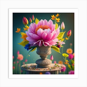 Flowers In A Vase 3 Art Print