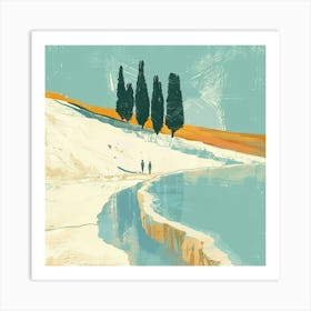 A Pamukkale In Turkey Lofi Illustration 1720349221 2 Art Print