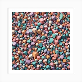 Pebbles Background Art Print