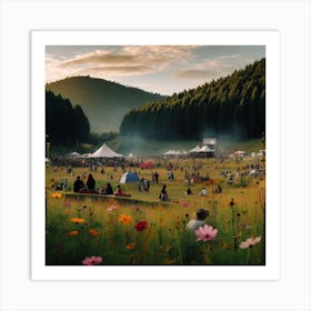 Wildflowers In A Field Art Print