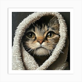 Bathroom Cat 7 Art Print