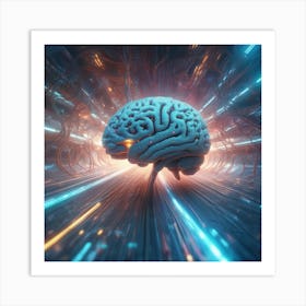 Brain In Space 3 Art Print