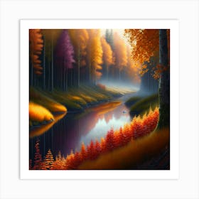 Autumn Forest 32 Art Print