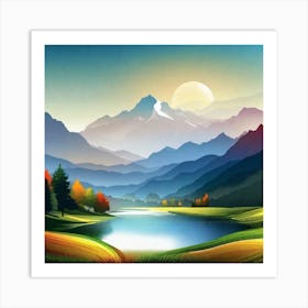 Landscape Painting 175 Art Print