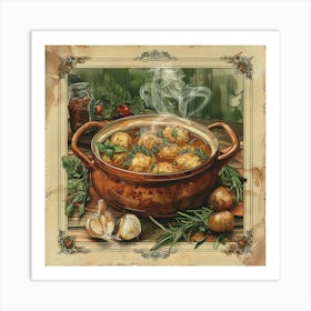 Chicken And Dumplings Art Print