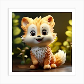 Fox Figurine 2 Art Print