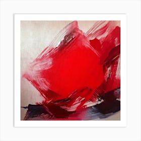 Scarlet abstract Art Print