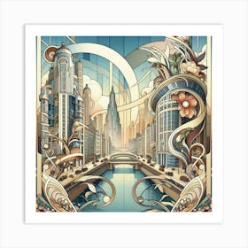 Futuristic Cityscape 49 Art Print