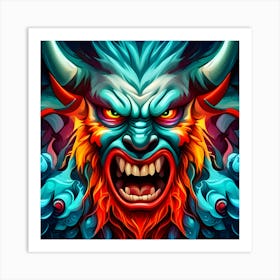 Demon Head 7 Art Print