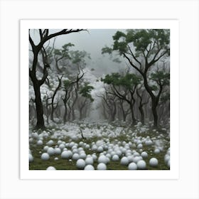 White Forest Art Print