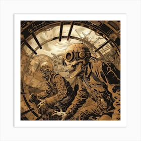 Skeletons In Space Art Print