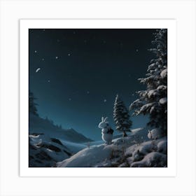 Snowy Night 1 Art Print