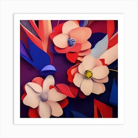 Paper Flowers 5 Art Print