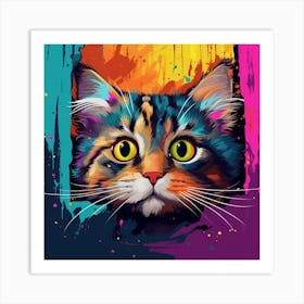 Cat Painting 4 Art Print