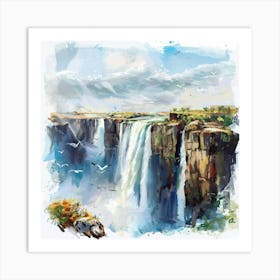 A Victoria Falls On The Zambia Zimbabwe Border E 1720100663 2 Art Print