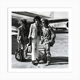 Jimi Hendrix Experience At London Airport Art Print