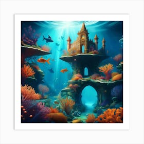 Underwater Castle 3 Art Print