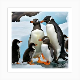 Family Of King Penguins 5 Art Print