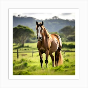 Horse In A Field 14 Art Print