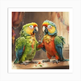 Parrots 11 Art Print