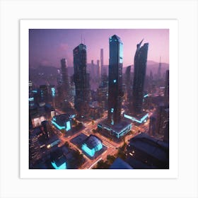 Futuristic Cityscape 186 Art Print