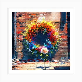 Flower Wreath Art Print