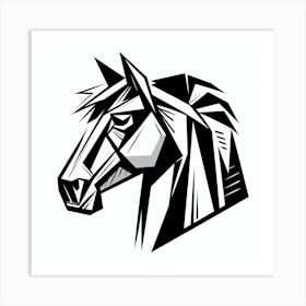 Geometric Horse Head 1 Art Print