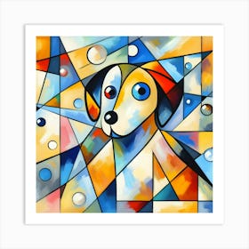 Abstract Dog Painting 2 Art Print