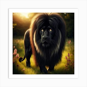 Lion In The Grass 1 Art Print