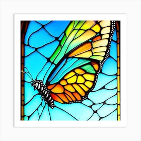 StainedGlassButterfly Art Print