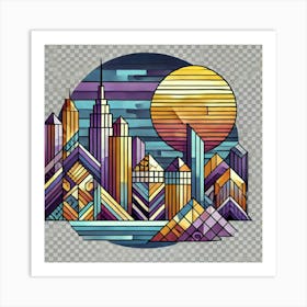 Abstract Cityscape 2 Art Print