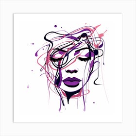 Woman'S Face 9 Art Print