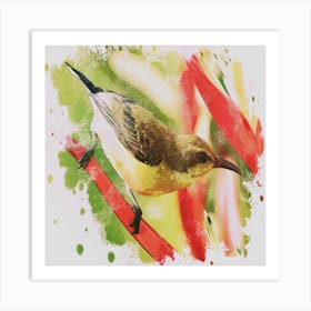 Watercolor Bird Art Print