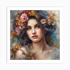 Flower Girl 2 Art Print