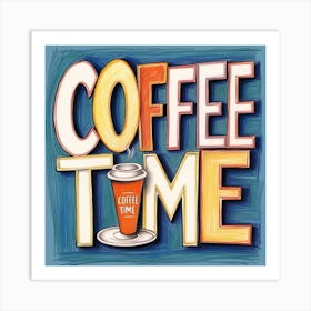 Coffee Time Words Affiche