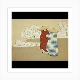 Two Women In Kimono Art Print