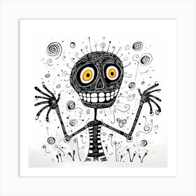 Day Of The Dead Skeleton 1 Art Print