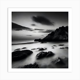 Rocky Shore At Dusk 1 Art Print