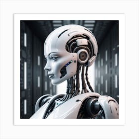 Futuristic Female Robot 19 Art Print