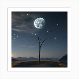 moonlight stick Art Print