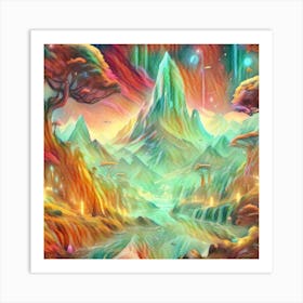 Psychedelic Landscape Art Print