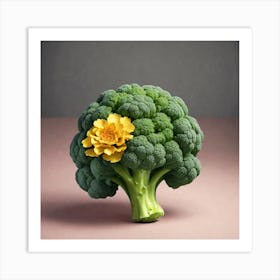 Flower Of Broccoli 1 Art Print