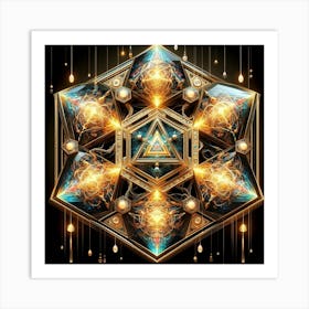 Geometric Hexagram Art Print