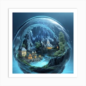 Castle In The Ice Art Print