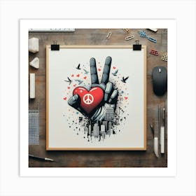 Peace Sign Print Art Print