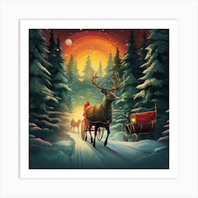 Santa'S Sleigh 1 Art Print